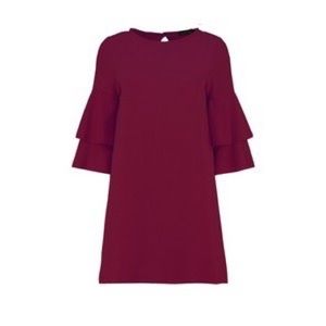 BooHoo Volume Sleeve Woven Shift Dress